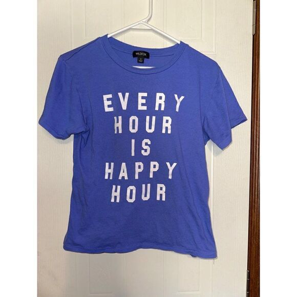 WildFox “Every Hour Is Happy Hour” T-Shirt  Size Small - Picture 1 of 7